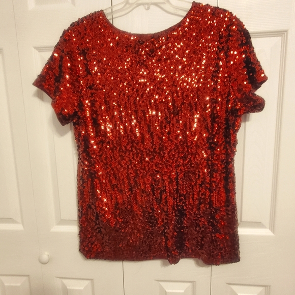 🔥Maner Women’s Full Sequin Glitter Party Blouse Size 4X🔥 - Picture 3 of 6